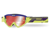 Maschera 3450-264 FL - Blu Elettrico/Giallo Fluo, Lente a Specchio